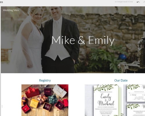 google wedding website