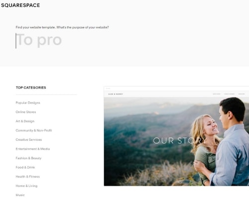 Squarespace wedding websites