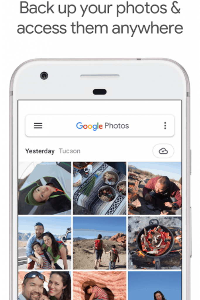 Google Photos mobile app for keeping all of those photos that you never want to lose.