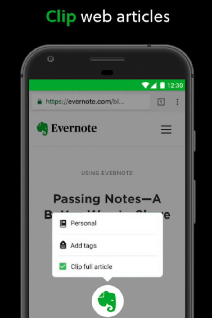 Evernote for keeping notes about your wedding details and saving related documents and links.