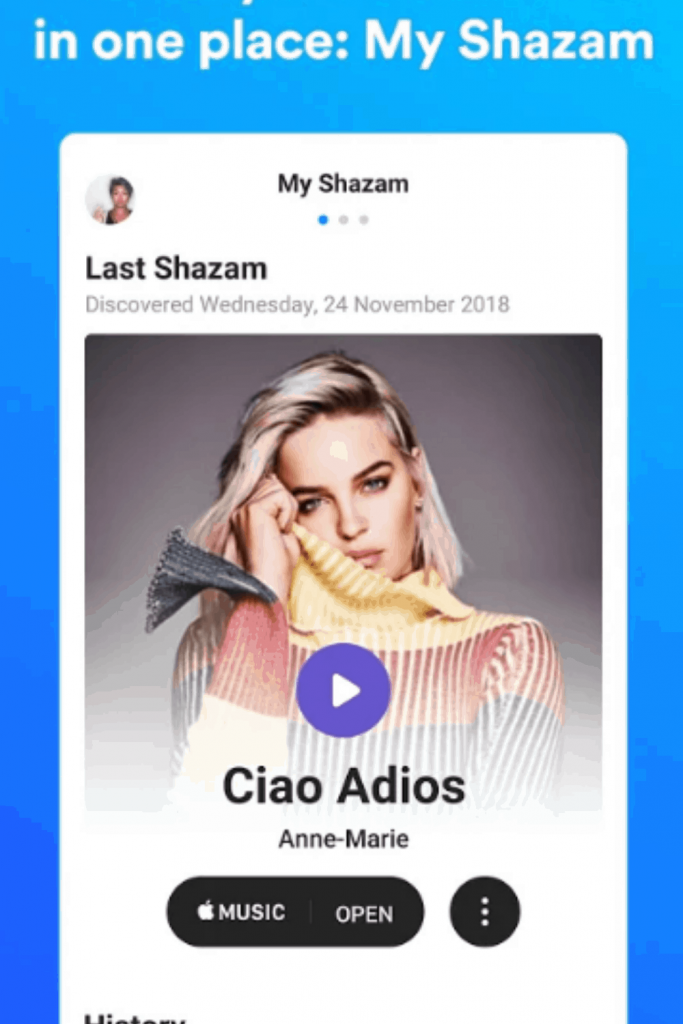 Shazam mobile app for finding and creating your wedding song playlist.