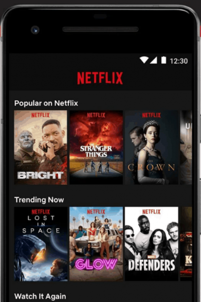 Netflix mobile app for stress relief in your busy life.